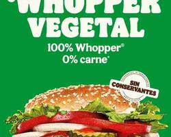 Whopper Vegetal FOTO: BURGER KING Argentina