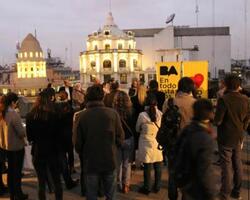 Acto en la terraza del edificio Bencich FOTO: GCABA