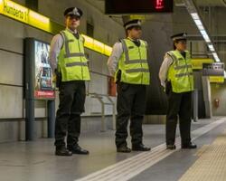 Policía Metropolitana en el subte      FOTO: SBASE