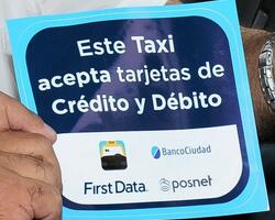 Taxi con posnet FOTO: Banco Ciudad